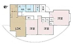 リズ青葉台No.2 3LDKの間取図画像