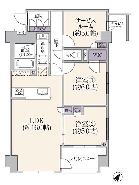 間取りを拡大表示