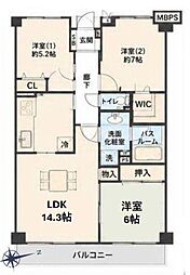 アルカサル西船橋 3LDKの間取図画像