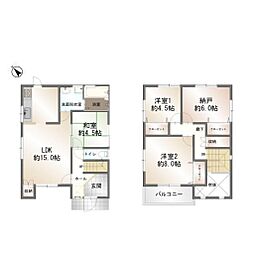 大津市大江6丁目　1949万円 4LDKの間取り