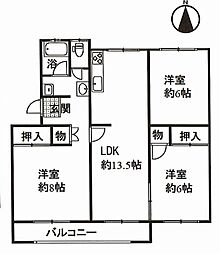 間取図画像 3LDK