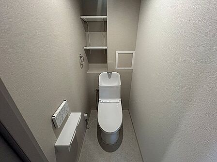 シンプルでおしゃれな形状の一体型シャワートイレ