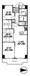日興千里台スカイタウンC棟 3LDKの間取図画像