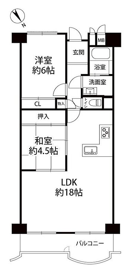 ■7階部分(エレベーター停止階)/専有面積68.47m2/2LDK/トランクルーム付(無償)