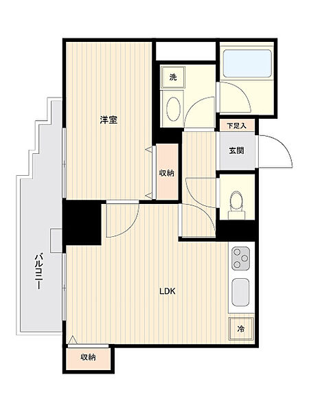 ドゥーエ練馬 ｜東京都練馬区練馬1丁目(賃貸マンション1LDK・14階・37.89㎡)の写真 その2