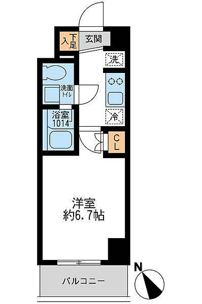 アーデン門前仲町 ｜東京都江東区古石場2丁目(賃貸マンション1K・5階・21.48㎡)の写真 その2