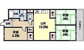 関目グリーンハイツ  ｜ 大阪府大阪市城東区関目6丁目（賃貸マンション3LDK・3階・60.96㎡） その2