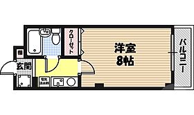 サンライン成育  ｜ 大阪府大阪市城東区成育2丁目（賃貸マンション1K・5階・21.14㎡） その2