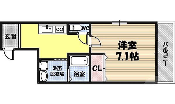 フジパレス緑I番館 ｜大阪府大阪市鶴見区緑1丁目(賃貸アパート1K・1階・27.46㎡)の写真 その2