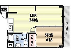 都マンション  ｜ 大阪府東大阪市西堤楠町3丁目（賃貸マンション1LDK・4階・50.00㎡） その2