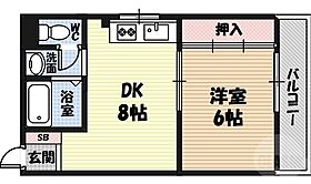 サンライズツイン関目2号館  ｜ 大阪府大阪市城東区関目3丁目（賃貸マンション1LDK・6階・33.35㎡） その2