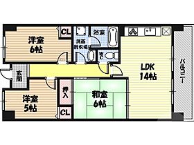 今福グリーンマンション  ｜ 大阪府大阪市城東区今福東3丁目（賃貸マンション3LDK・7階・60.97㎡） その2