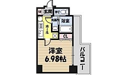 Quintet JOTONOE 2階1Kの間取り