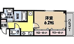 SAISIR希 2階1Kの間取り