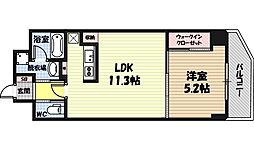 one o one内代 2階1LDKの間取り