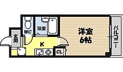 エストマーレ鶴見2番館 1Kの間取図画像