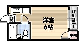 セヴィア城東 1Kの間取図画像