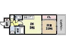 セレニテ京橋クレア 1DKの間取図画像