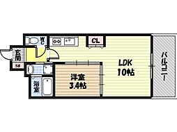 セレニテ京橋クレア 1LDKの間取図画像