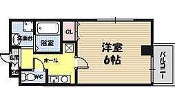 アイファースト成育 1Kの間取図画像
