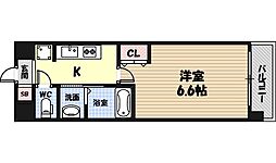 アドバンス大阪城東 1Kの間取図画像