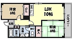 アル・ハイム 2LDKの間取図画像