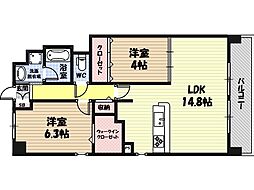 グレイス京橋 2LDKの間取図画像