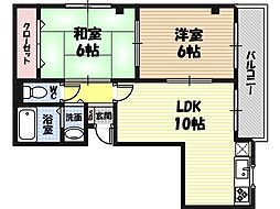 グランピア緑橋 2LDKの間取図画像