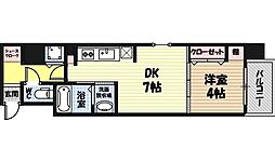 S-FORT都島内代 1DKの間取図画像