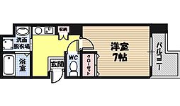シャトー京橋 1Kの間取図画像