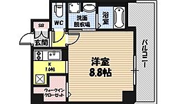 ララプレイスザ・京橋ステラ 1Kの間取図画像