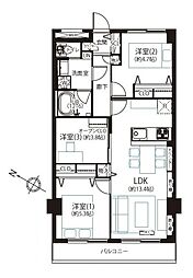 ボン・ファミリエ 3LDKの間取図画像