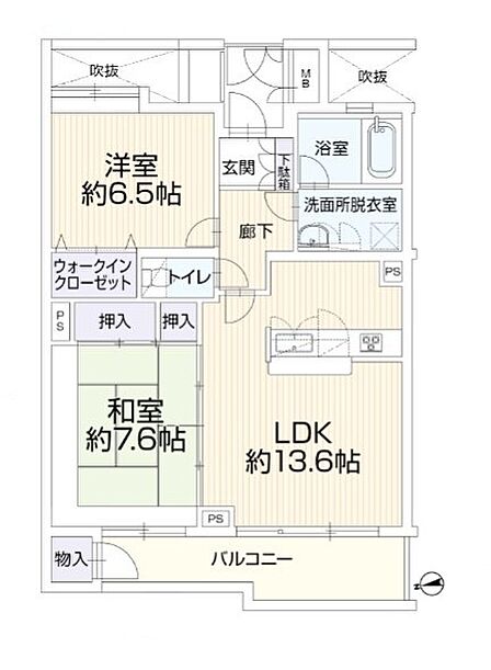 2LDK 間取り