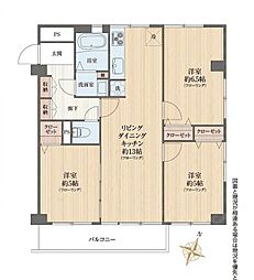 鷺沼スタードエリング 3LDKの間取図画像