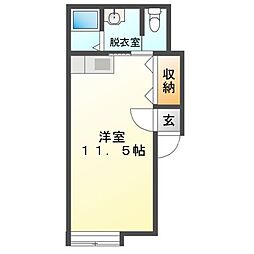 M70 ワンルームの間取図画像