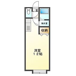 M41 ワンルームの間取図画像