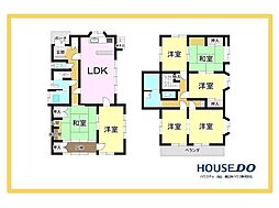 小原町　中古戸建 7LDKの間取り