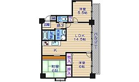 大阪府大阪市中央区瓦屋町1丁目14-3（賃貸マンション3LDK・4階・68.66㎡） その2