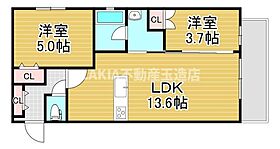 オーベル今里north  ｜ 大阪府大阪市東成区大今里2丁目29-18（賃貸アパート2LDK・1階・50.02㎡） その2