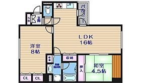 日宝ライフ十二軒町  ｜ 大阪府大阪市中央区十二軒町6-22（賃貸マンション2LDK・6階・65.46㎡） その2