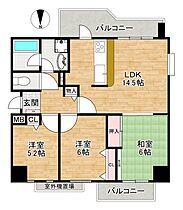 ヴェルビュ上本町  ｜ 大阪府大阪市天王寺区細工谷1丁目（賃貸マンション3LDK・3階・67.09㎡） その2