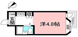 パークアベニュー国分寺 ワンルームの間取図画像