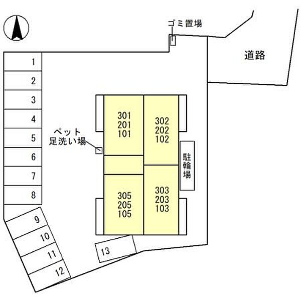 メゾンクレール瀬田北 A02｜滋賀県大津市大萱6丁目(賃貸アパート1LDK・1階・41.86㎡)の写真 その3