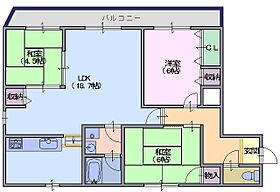 WEST PADDY 201 ｜ 奈良県天理市前栽町356番6号（賃貸マンション3LDK・2階・70.00㎡） その2