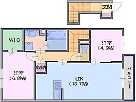 ヴィラウエスト2  ｜ 奈良県天理市田井庄町227番3号（賃貸アパート2LDK・2階・64.15㎡） その2