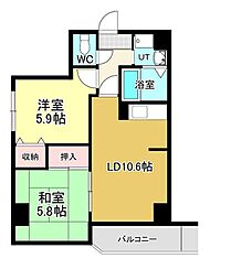 ハーバーシティサトウ 2LDKの間取図画像