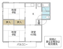コーポナリタ 3Kの間取図画像