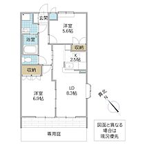 クレアトゥール B 101号室 ｜ 茨城県日立市東多賀町（賃貸アパート2LDK・1階・54.55㎡） その2