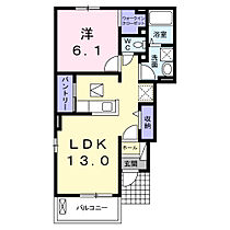 カボティーヌ III 101号室 ｜ 茨城県日立市東金沢町（賃貸アパート1LDK・1階・45.77㎡） その2