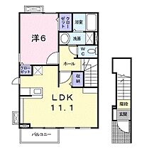 ベッテル I 201号室 ｜ 茨城県日立市東金沢町（賃貸アパート1LDK・2階・46.09㎡） その2